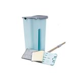 Vegetti Tablet Mop Pratik Temizlik Seti Mavi + 3 Yedek Mop - Krem