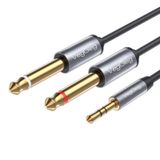 Veggieg 1.8 mt 3.5 mm to 6.35 mm 2 Mono Amfi Enstrüman AUX Ses Kablosu