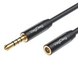 Veggieg 1 mt 3.5 mm TRSS AUX Kulaklık Mikrofon Ses Uzatma Kablosu