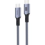Veggieg 100W 5A Usb3.2 Gen 2 20 Gbps 8k 60Hz Type-C Görüntü Şarj ve Data Kablosu 3 Metre - Gri