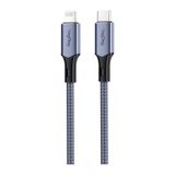 Veggieg 2 mt 27W 3A USB Type-C to Lightning iPhone iPad MFI Uyumlu Hızlı Şarj ve Data Senkronizasyon Kablosu