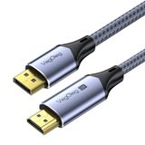 Veggieg 2 mt 8K 60 Hz 4K 240 Hz 48 GBPS HDR Destekli Örgülü Adaptör Displayport DP to HDMI Çevirici Kablo