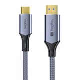 Veggieg 2 mt USB-C to HDMI Kablo 8K 60 Hz 4K 240 Hz 48 GBPS HDR 3D Destekli Örgülü Görüntü Aktarım Kablosu