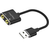 Veggieg 3.5 mm Kulaklık ve Mikrofon Girişli USB Ses Kartı