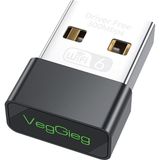 Veggieg 300MBPS Wifi 6 Çift Bant Kablosuz Alıcı Verici Nano USB Adaptör - Çok Renkli