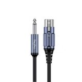 VegGieg 6.35mm to XLR Dişi Mikrofon Kablosu Hi-Fi Ses Kalitesi OFC Bakır Enstrüman Ses Kablosu 2 Metre