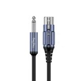 VegGieg 6.35mm to XLR Dişi Mikrofon Kablosu Hi-Fi Ses Kalitesi OFC Bakır Enstrüman Ses Kablosu 5 Metre