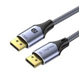 VegGieg Displayport 16K 60Hz 8K 240Hz 4K 240Hz 80 Gbps HDR ARC Örgülü DP 2.1 Kablo 1 Metre