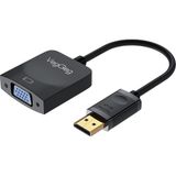 Veggieg Displayport (Dp) To VGA Full Hd 1080P 60Hz Çevirici Dönüştürücü Adaptör - Siyah