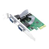 Veggieg RS-232 Seri Com Port DB9 PCI Express to 2 Port 9 Pin Genişletme Kartı Adaptörü