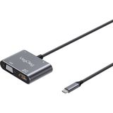 Veggieg Type-C 4K HDMI 1080P VGA USB 3.0 Pd Dönüştürücü Hub - Gri