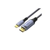 Veggieg Type-C to DP Kablo 8K 60Hz 4K 240Hz HDR ARC 48Gbps Örgülü Çift Yönlü Görüntü Kablosu 2 Metre