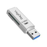Veggieg USB 2.0 SD-Micro SD Hafıza Kart Okuyucu Beyaz