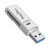 Veggieg USB 3.0 Beyaz SD ve Micro SD Hafıza Kart Okuyucu
