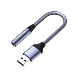 VegGieg USB-A to 3.5mm Jack Aux Mikrofon Destekli DAC Chip HiFi Ses Kartı
