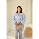 Vegove Papatyalı Flower Tunik Bebe Mavi