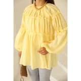 Vegove Papatyalı Flower Tunik Limon