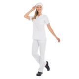 VEHBİ Alpaka Kumaş Bayan Doktor Hemşire Hastane Forması Nöbet Takımı (Zarf Yaka-Klasik Kol)