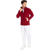 Vehbi Erkek Doktor Hemşire Poları Hastane Kışlık Polar Ceket Modeli - 2XL - Bordo