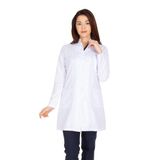 Vehbi Kadın Doktor Öğretmen Önlüğü Laboratuvar Eczacı Hemşire Dizüstü Önlük Hakim Yaka - 4XL - Beyaz