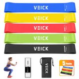 VEICK Direnç Döngüsü Egzersiz Bantları, Erkekler ve Kadınlar için Elastik Egzersiz Bantları, 5 Farklı Direnç Seviyesi Seti, Evde Fitness, Germe, Kuvvet Antrenmanı, Fizik Tedavi için Elastik Bant