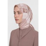 Veil Desen Organik Eşarp Krem