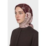 Veil Desen Organik Eşarp Mürdüm