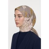 Veil Desen Organik Eşarp Safran