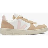 Veja V10 Chromefree Leather Unisex Bej Sneaker - Beyaz