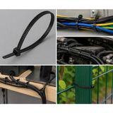 Veka 500 Adet Siyah Kablo Bağı 3.6X200 mm (5 Paket x 100 Adet) Plastik Kablo Kelepçesi