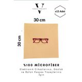 vekaconcept 15 Adet Büyük Boy Mikrofiber Gözlük Tablet Telefon Temizleme Mendili 30*30 Cm büyük boy bez