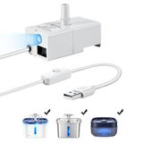 Veken 50 oz ve 94 oz Pet Çeşmesi Kedi Su Çeşmesi Köpek Su Sebili Ultra Sessiz Uzun Ömürlü Su Pompası, USB Kablosu, LED Işıklar için Yedek Pompa