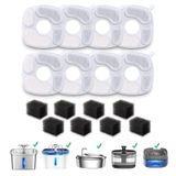 VEKEN 94 oz/2.8L Kedi Su Çeşmesi Köpek Pet Su Sebili ile uyumlu 8 Paket Filtre+8 Paket Ön Filtre Süngerleri Değiştirme NeucomBBT