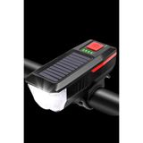 Vekorr Solar Enerjili Pratik USB Şarj Edilebilir Ledli Bisiklet Feneri Kornalı Far