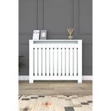 VEKTÖREL MOBİLYA-PROJE-TASARIM-UYGULAMA Kalorifer Petek Kapama 85 Cm (İÇ ÖLÇÜSÜ) Lambiri Desenli Mdf Mat Beyaz