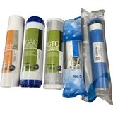 Vela Aquaturk Açık Kasa Ters Osmoz Evsel Arıtma Orjinal Filtre Seti Nsf Belgeli - 5li Filtre Ön Filtre Membran ve Tatlandırıcı Seti