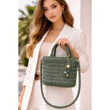 Vela Kağıt Ip Örgülü Mini Bag El ve Omuz Çantası