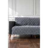 VELANORA HOME Antrasit Koltuk Örtüsü 175x215 cm Çekyat Örtüsü Premium Şönil Jakar Kumaş Kaydırmaz, Yıkanabilir**