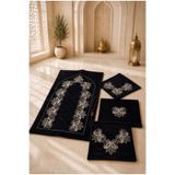 VELANORA HOME Lüks Kadife Seccade Takımı 5 Parça Bohçalık Hediyelik Set