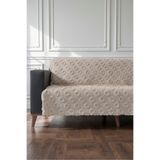 VELANORA HOME Taş Rengi Koltuk Örtüsü 175x215 cm Çekyat Örtüsü Premium Şönil Jakar Kumaş Kaydırmaz, Yıkanabilir**