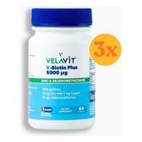 Velavit V- Biotin Plus 5000 Μg - Biotin, Selenyum, Çinko ve Bakır - 60 Tablet - 3 Adet (180 Tablet)