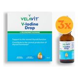 Velavit V- Iodine Drop - İyot ve Selenyum İçeren Damla - 25ml - 3 Adet (Toplam 75 ml)