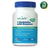 Velavit V-Probiotics with Enzymes 3x30 Kapsül