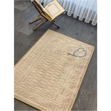 Veldena Diz Ağrıtmayan Kadife Seccade, 70 x 120 Cm, Açık Bej - Çok Renkli