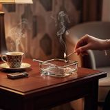 Veldora Kristal Cam Lüks Küllük Salon Ofis Masaüstü Dekoratif Aksesuar Hediye Altın Oran Kültablası