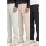 Veleno Erkek 3'lü Avantajlı Paket Baggy Bol Paça Bel Lastikli Pike Pantolon - 2XL - Çok Renkli