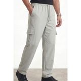 Veleno Erkek Gri Paraşüt Kumaş Kargo Cepli, Ayarlanabilir Paça Klipsli, Baggy Pantolon - XL