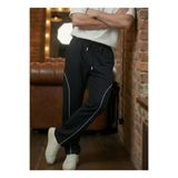 Veleno Erkek Siyah Baggy Biyeli Oversize Relaxed 4 Mevsim Eşofman Altı Bol Paça 2 İplik Tam Kalıp