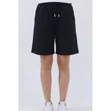 Veleno Kadın Siyah Oversize Relaxed Bermuda Şort Rahat Kalıp - 2XL