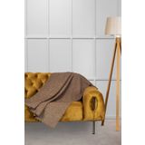 VELERDE HOME Jakar Şönil Kaymaz Koltuk Örtüsü Şalı Standart en 175cm x boy 215cm Kolları Vizon